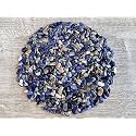 Sodalite Chips – Natural Mini Sodalite Stones, Crushed Undrilled Sodalite, Semi-Tumbled Genuine Sodalite (1/4 lb)