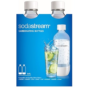 sodastream dishwasher safe 1l classic dws carbonated bottle white twin pack 2 pack
