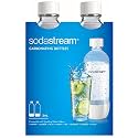 SodaStream Dishwasher Safe 1L Classic DWS Carbonated Bottle, White (Twin Pack) 2 Pack