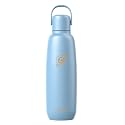 sodastream Fizz &amp; Go Cool, Stainless Steel Carbonated Water Bottle 0.9L, Insulated Metal Bottle for Sparkling Water, Compatible with TERRA, ART, ENSO &amp; More in Ice Blue