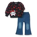 SODLON Baby Toddler Girl Clothes Sweatshirt Jeans Fall Winter Outfit 12M-5T