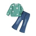 SODLON Baby Toddler Girl Clothes Sweatshirt Jeans Fall Winter Outfit 12M-5T