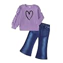 SODLON Baby Toddler Girl Clothes Sweatshirt Jeans Fall Winter Outfit 12M-5T