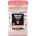 Soeos Himalayan Pink Salt, Fine Grain, (5 lb), Bottled, 80 Ounce (Pack of 6)