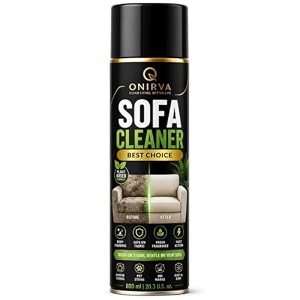 sofa cleaner foam spray 600ml  waterless upholstery cleaner for sofa carpet mattress amp car seats  deep cleaning foam removes stains dirt amp odours  quick dry fabric clean with fresh fragrance
