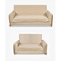 Fashion Throw Quilted Velvet 3 and 2 Seater Sofa Cover | Anti-Slip | Machine Washable | Sofa Slipcover | Beige (3 + 2 Seater)