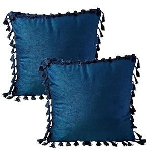sofa cushion covers home decor item cushion cover pillow case for living room bedroom hall couchampoffice decorative velvet pillow solid plain cushion covers dark blue set of 2 16 x 16 inch