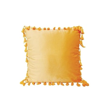 sofa cushion covers home decor item cushion cover pillow case for living room bedroom hall couchampoffice decorative velvet pillow solid plain cushion covers dark yellow set of 1 16 x 16 inch