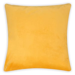 sofa cushion covers home decor item cushion cover pillow case for living room bedroom hall couch amp office decorative velvet solid plain cushion covers yellow set of 1 14 x 14 inch