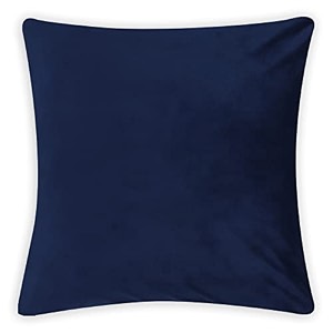 sofa cushion covers home decor item cushion cover pillow case for living room bedroom hall couchampoffice decorative velvet pillow solid plain cushion covers navy blue set of 1 16 x 16 inch