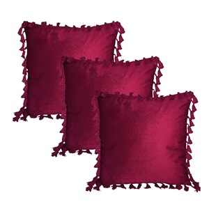 sofa cushion covers home decor item cushion cover pillow case for living room bedroom hall couchampoffice decorative velvet pillow solid plain cushion covers dangler maroon set of 3 16 x 16 inch