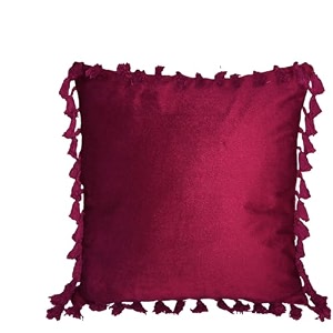 sofa cushion covers home decor item cushion cover pillow case for living room bedroom hall couchampoffice decorative velvet pillow solid plain cushion covers dangler maroon set of 1 18 x 18 inch