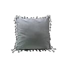 Sofa Cushion Covers, Home Decor Item Cushion Cover, Pillow Case for Living Room Bedroom Hall, Couch&amp;Office Decorative, Velvet Pillow Solid Plain Cushion Covers Dark Grey, Set of 1 (16 x 16 inch)