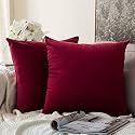 Sofa Cushion Covers, Home Decor Item Cushion Cover, Pillow Case for Living Room Bedroom Hall, Couch &amp; Office Decorative, Velvet Solid Plain Cushion Covers Grey, Set of 4 (14 x 14 Inch)