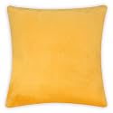 Sofa Cushion Covers, Home Decor Item Cushion Cover, Pillow Case for Living Room Bedroom Hall, Couch & Office Decorative, Velvet Solid Plain Cushion Covers Yellow, Set of 1, 14 x 14 Inch