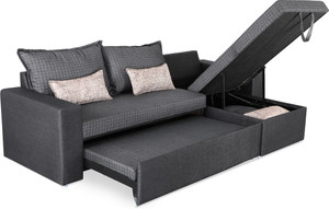 sofame rio 3 seater double foam pull out sofa cum bed