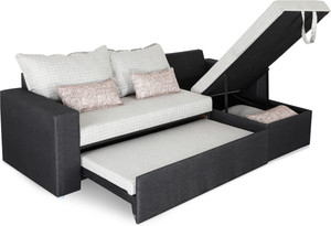 sofame rio 3 seater double foam pull out sofa cum bed
