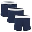 Soffe Youth Girls' Authentic Cheer Shorts, Athletic Cotton Blend, 2.75” Inseam, 3 Pack