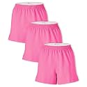 Soffe Youth Girls' Authentic Cheer Shorts, Athletic Cotton Blend, 2.75” Inseam, 3 Pack