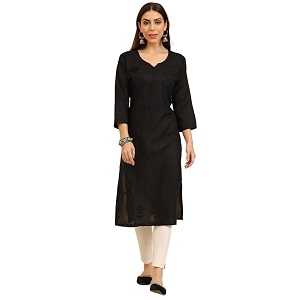 Womens Chikankari-Lucknowi Embroidered Work 3 4