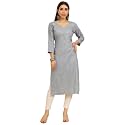 Women39s Chikankari-Lucknowi Embroidered Work 34 Sleeve
