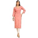 Women39s Chikankari-Lucknowi Embroidered Work 34 Sleeve