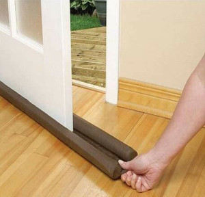 soflin door sealdraft guard  under door draft stopper double sided protection with dust cooling air control environment 36 inch 3 feet door mounted door stopper brown durable floor mounted door sealing strip guard door mounted door stopper brown