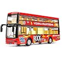 Plastic New Die-Cast Double Decker Metal Bus 7.5 inch Luxury Bus 4 Wheel with 2 Openable Doors &amp; Light Music (Metal Bus_Multi)