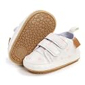 SOFMUO Baby Boys Girls High Top Ankle PU Leather Sneakers Soft Rubber Sole Infant Moccasins Newborn Oxford Loafers Anti-Slip Toddler Wedding Uniform Dress Shoes