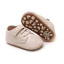 SOFMUO Baby Boys Girls High Top Ankle PU Leather Sneakers Soft Rubber Sole Infant Moccasins Newborn Oxford Loafers Anti-Slip Toddler Wedding Uniform Dress Shoes