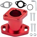 SOFO 212cc Intake Pipe Inlet Manifold - w/Gasket Screw Performance Part for Predator 212 Honda GX160 GX200 Coleman ct200u for 6.5HP OHV Chinese 196cc Clone Engines (Red)
