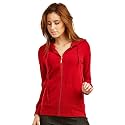 Sofra Women's Thin Cotton Zip Up Hoodie Jacket