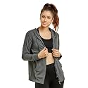 Sofra Women's Thin Cotton Zip Up Hoodie Jacket