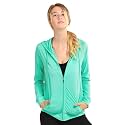 Sofra Women's Thin Cotton Zip Up Hoodie Jacket