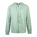 Sofra Women's Thin Cotton Zip Up Hoodie Jacket