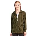 Sofra Women's Thin Cotton Zip Up Hoodie Jacket
