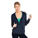 Sofra Women's Thin Cotton Zip Up Hoodie Jacket