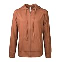 Sofra Women's Thin Cotton Zip Up Hoodie Jacket