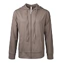 Sofra Women's Thin Cotton Zip Up Hoodie Jacket