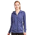 Sofra Women's Thin Cotton Zip Up Hoodie Jacket