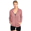Sofra Women's Thin Cotton Zip Up Hoodie Jacket
