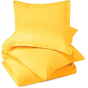 sofrito duvetcomforter cover set - double - 9134x10134 - inches with 2 pillow covers 1834x2834 - inches- lemon yellow