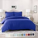 Sofrito Duvet/Comforter Cover Set - (Double - 91"x101" - inches) with 2 Pillow Covers (18"x28" - inches)- Royal Blue