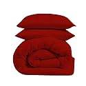 Sofrito Duvet/Comforter Cover Set - (Double - 91"x101" - inches) with 2 Pillow Covers (18"x28" - inches)- Maroon