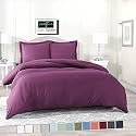 Sofrito Duvet/Comforter Cover Set - (Double - 91"x101" - inches) with 2 Pillow Covers (18"x28" - inches)- Wine