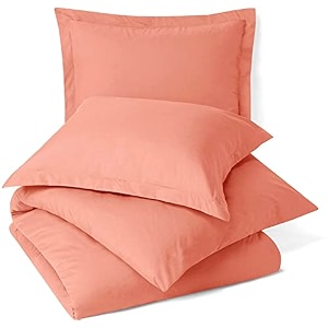 sofrito duvetcomforter cover set - single - 6134x9134 - inches with 1 pillow cover 1834x2834 - inches- peach