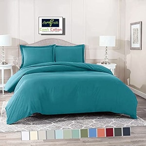 sofrito duvetcomforter cover set - single - 6134x9134 - inches with 1 pillow cover 1834x2834 - inches- teal
