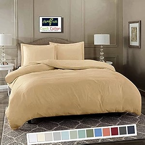 sofrito duvetcomforter cover set - single - 6134x9134 - inches with 1 pillow cover 1834x2834 - inches- desert beige