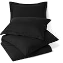 Sofrito Duvet/Comforter Cover Set - (Single - 61"x91" - inches) with 1 Pillow Cover (18"x28" - inches)- Black