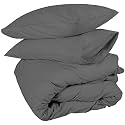 Sofrito Duvet/Comforter Cover Set - (Single - 61"x91" - inches) with 1 Pillow Cover (18"x28" - inches)- Graphite
